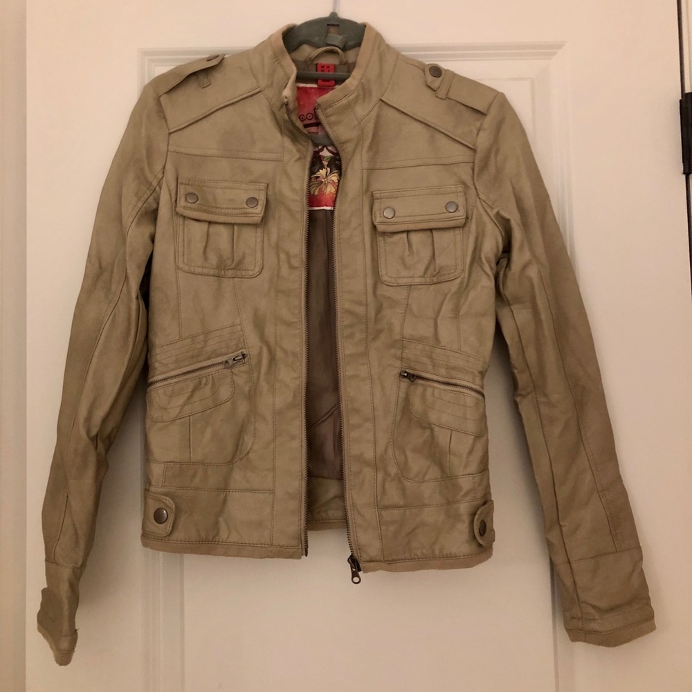 Bernardo Tan Leather Jacket